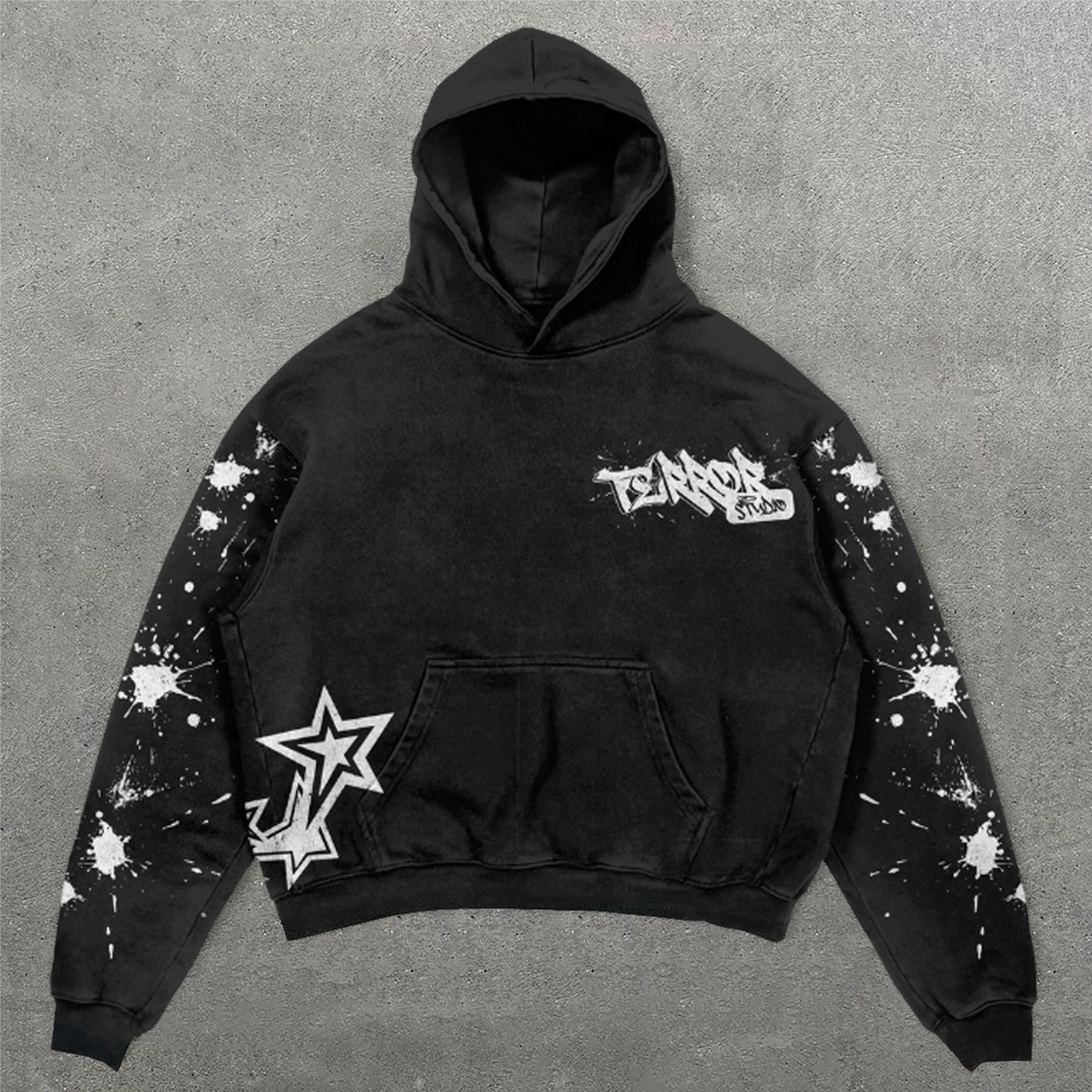 Hippie Mix Print Long Sleeve Hoodies