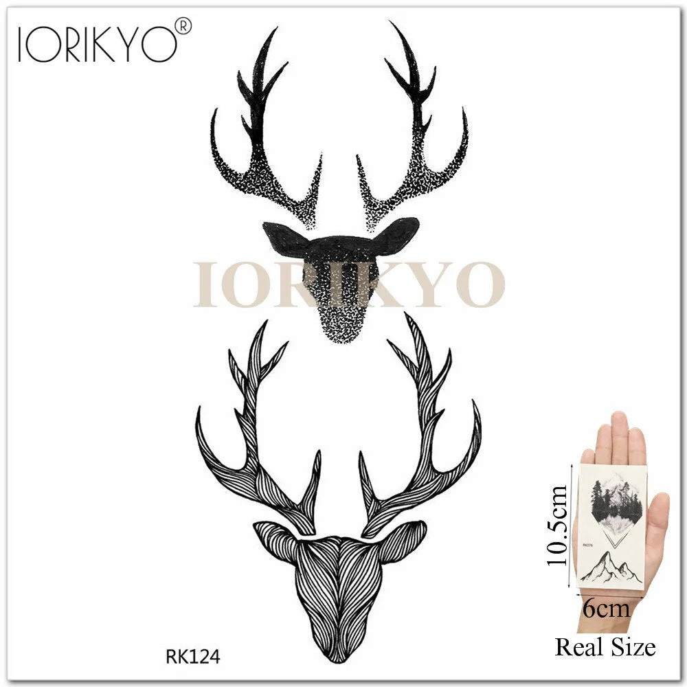 IORIKYO Temporary Women Tattoo Arm Stickers Body Chest Geometric Flash Tree Water Transfer Tatoos Dreamcatcher Sexy Fake Tattoo