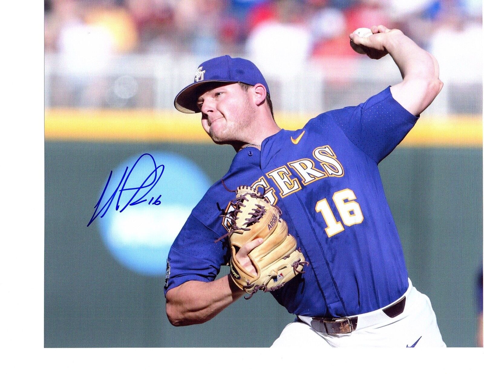 Jared Poche LSU Tigers hand Signed 8x10 Photo Poster painting Autographed Oakland A's Beloit