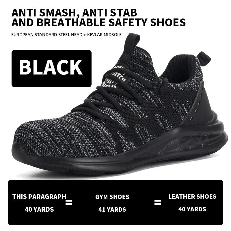 Lightweight Safety Work Shoes Stab Proof Security Boots Anti-Smashing Protective Working Outdoor Sneakers Men Breathable Shoes