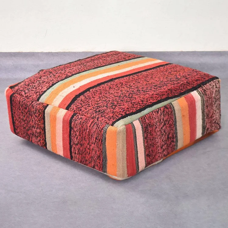 Moroccan Vintage Wool Floor Cushion Cover