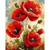Poppy 5d DIY runder Vollbohrer Dimond Gem&auml;lde Kit f&uuml;r Zuhause Wanddekoration35x45cm
