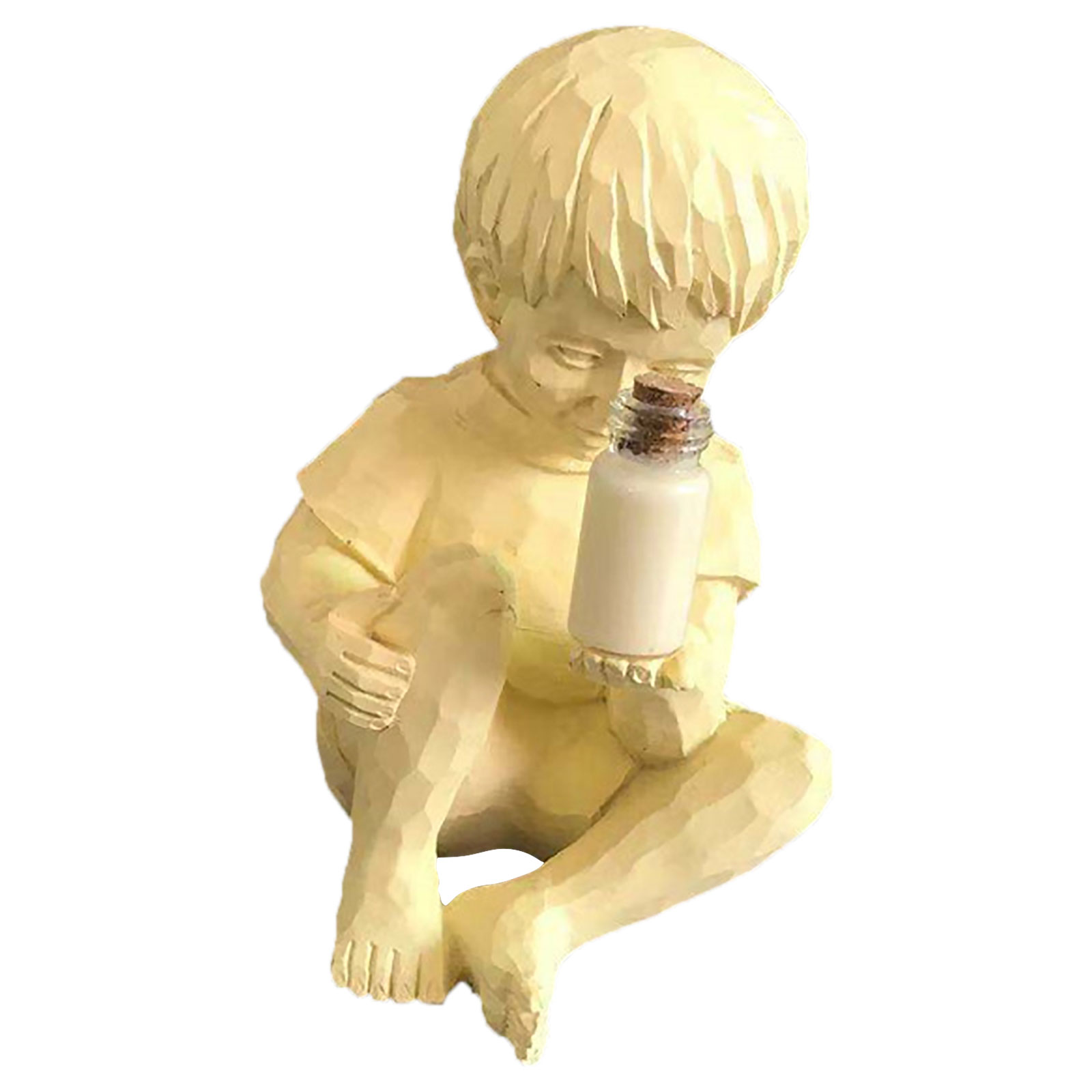 

Boy Girl Light Resin Statue, Artistic Garden Figurine, Make A Wish Ornament, 501 Original