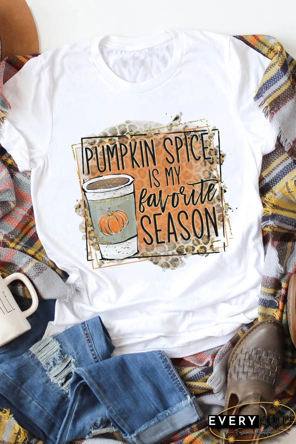 White Pumpkin Spice Is My Favorite Season Graphic T Shirt