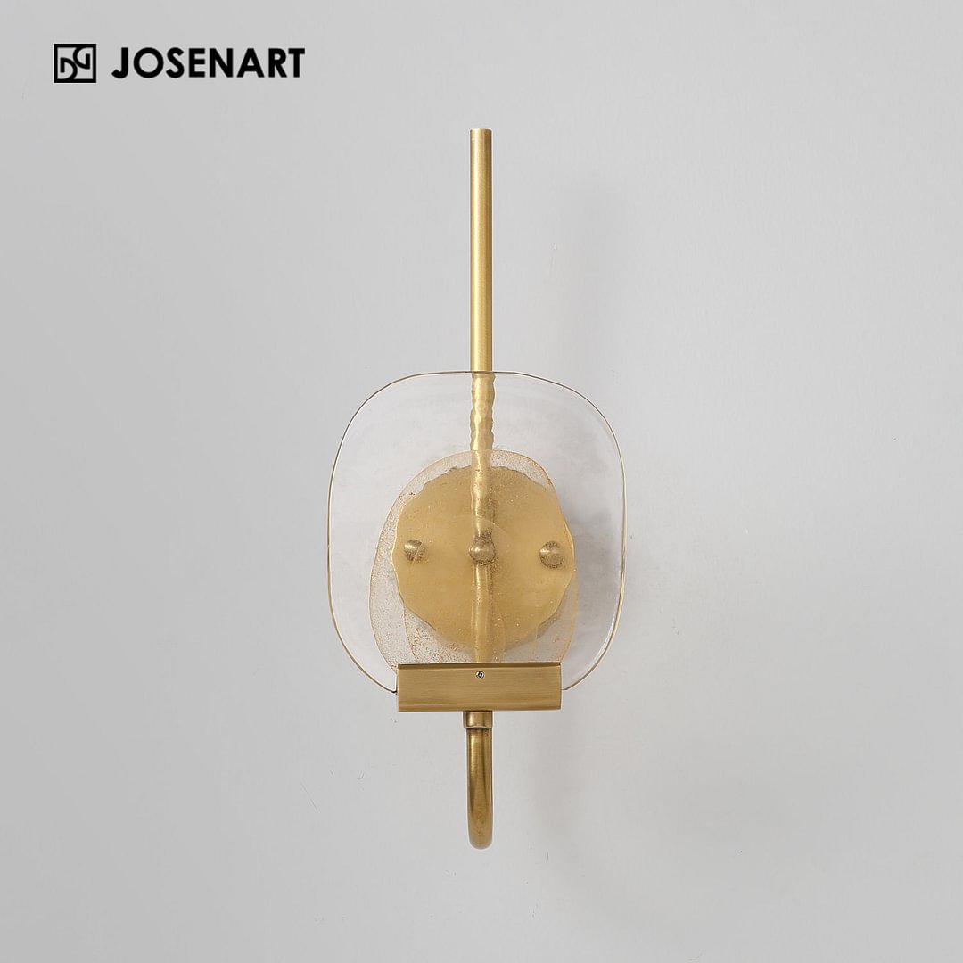 Modern Flame Clear Glass Shade Sconce JOSENART Josenart