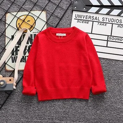 Spring Autumn Candy Color Baby Boys Girls Knitted Sweaters 2021 New Children Long Sleeve Boys Girls Boys Base Shirt 1-6Years
