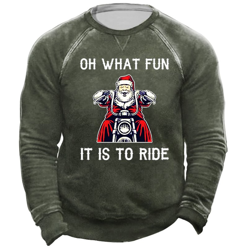 Men's Outdoor Fun Santa Christmas Retro Sweatshirt-Compassnice®