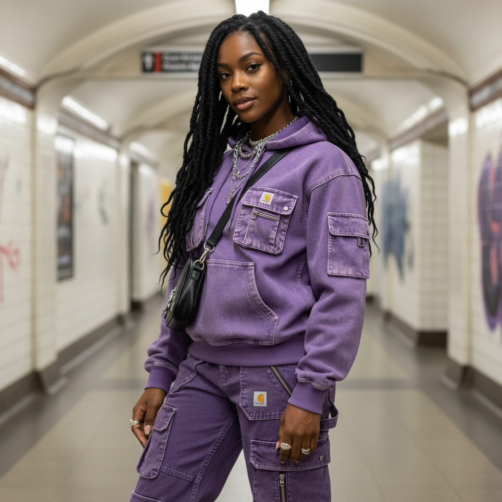 Street Style Multi-functional Multi-pocket Retro Washed Hooded Sweatshirt