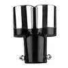 Dual Outlet Car Exhaust Tip Stainless Steel Auto Muffler Silencer Accessories
