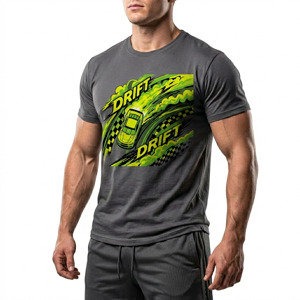  Men's American Racing-themed Casual Printed Short-Sleeved T-shirt Avantcool