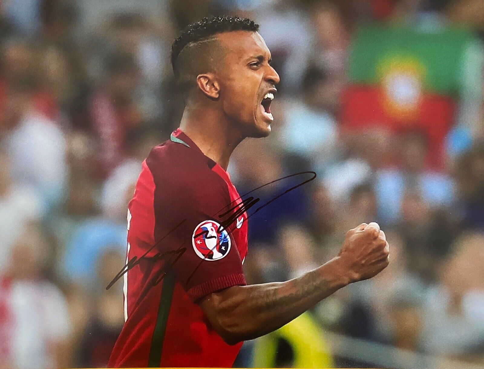 Nani Genuine Hand Signed Portugal Euro 2016 16x12 Photo Poster painting, Manchester United 4