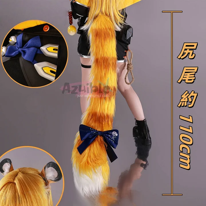 Azuiblc ゼンゼロ チーフーフー（橘福福）コスプレ衣装｜特大しっぽ