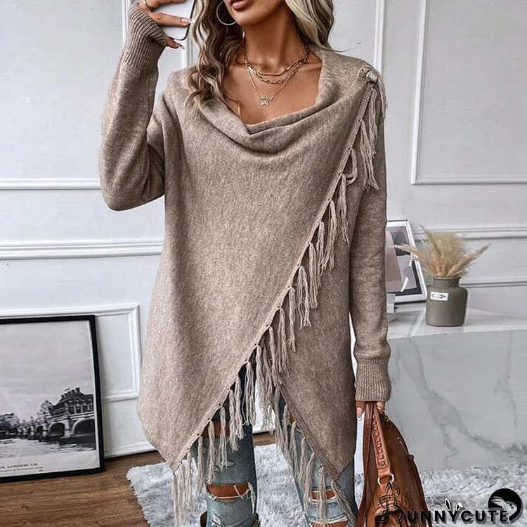 Modern Plain Long Sleeve Sweater