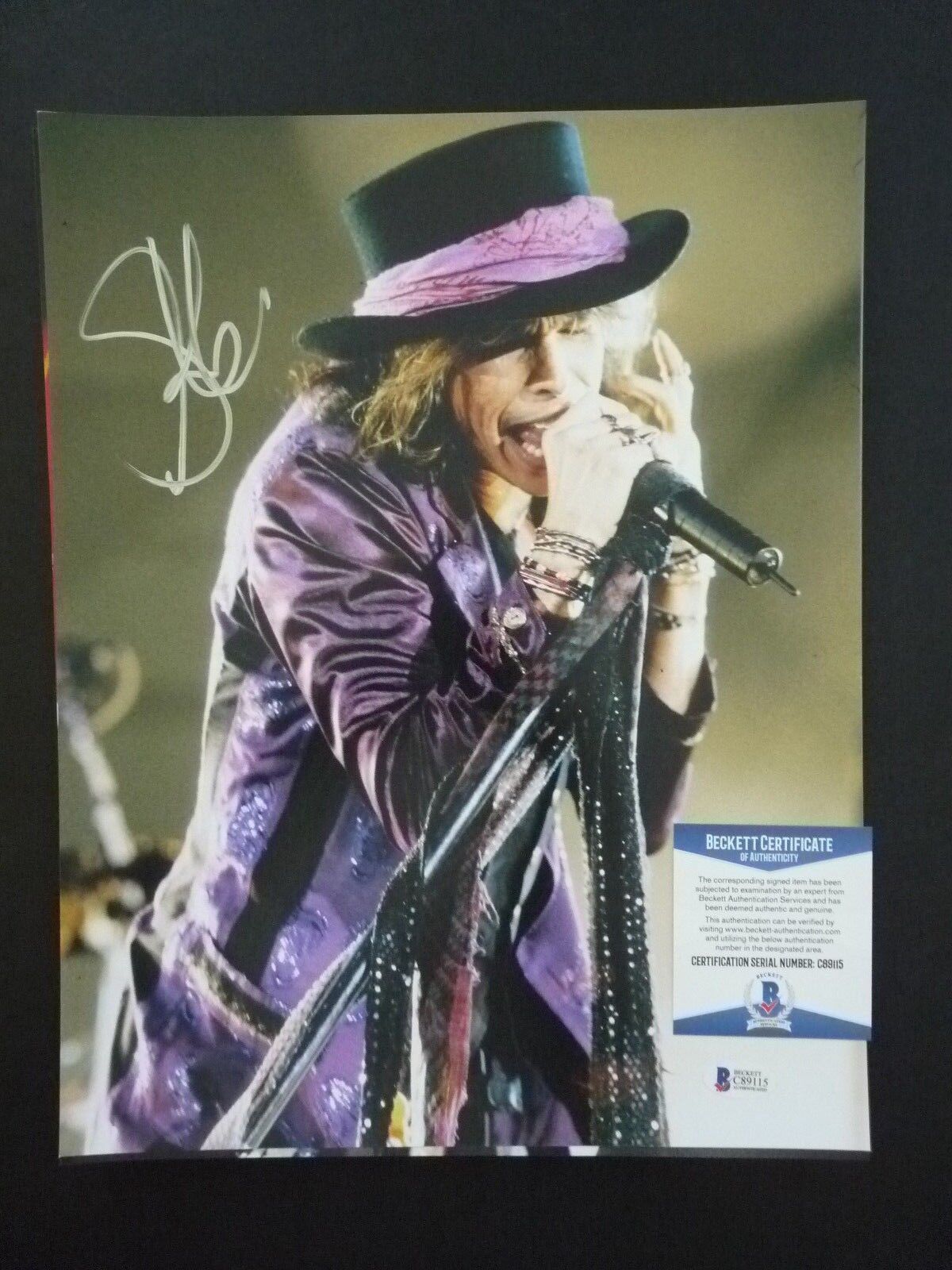 Steven Tyler Aerosmith Sexy Signed Autographed 11x14 Photo Poster painting BAS Certified #12 F1