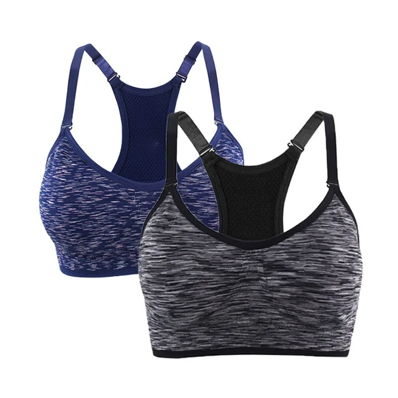 VEAMORS Quick Dry Fitness Sports Bra For Running Gym Seamless Wirefree Padded Underwear Shakeproof Push Up Yoga Bra Tops