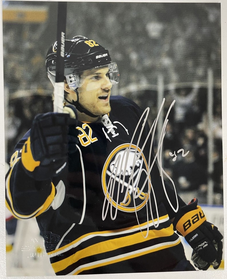 Marcus Foligno Signed Autographed Glossy 8x10 Photo Poster painting Buffalo Sabres - COA Matching Holograms