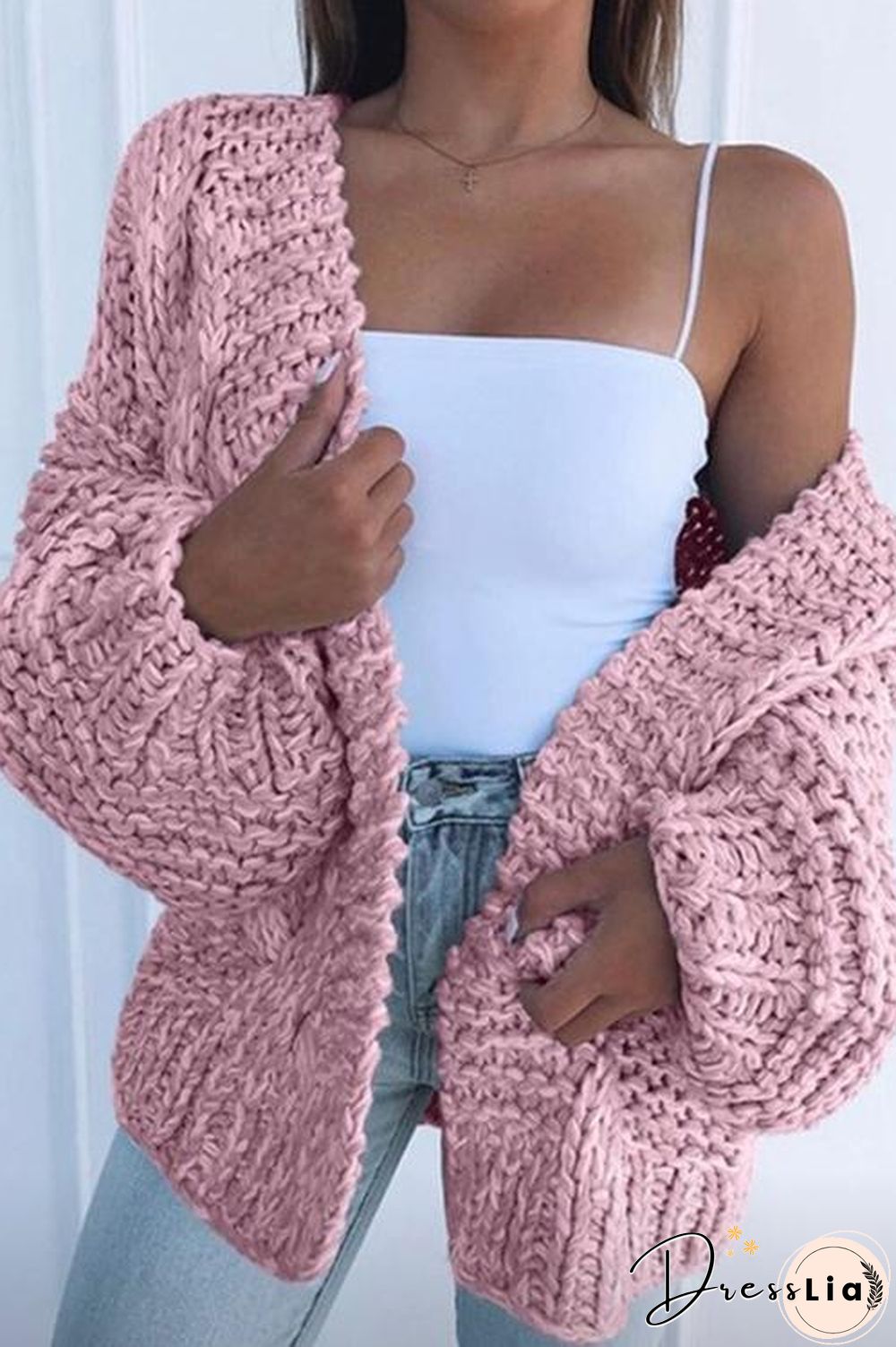 Puff Sleeve Loose Cardigan