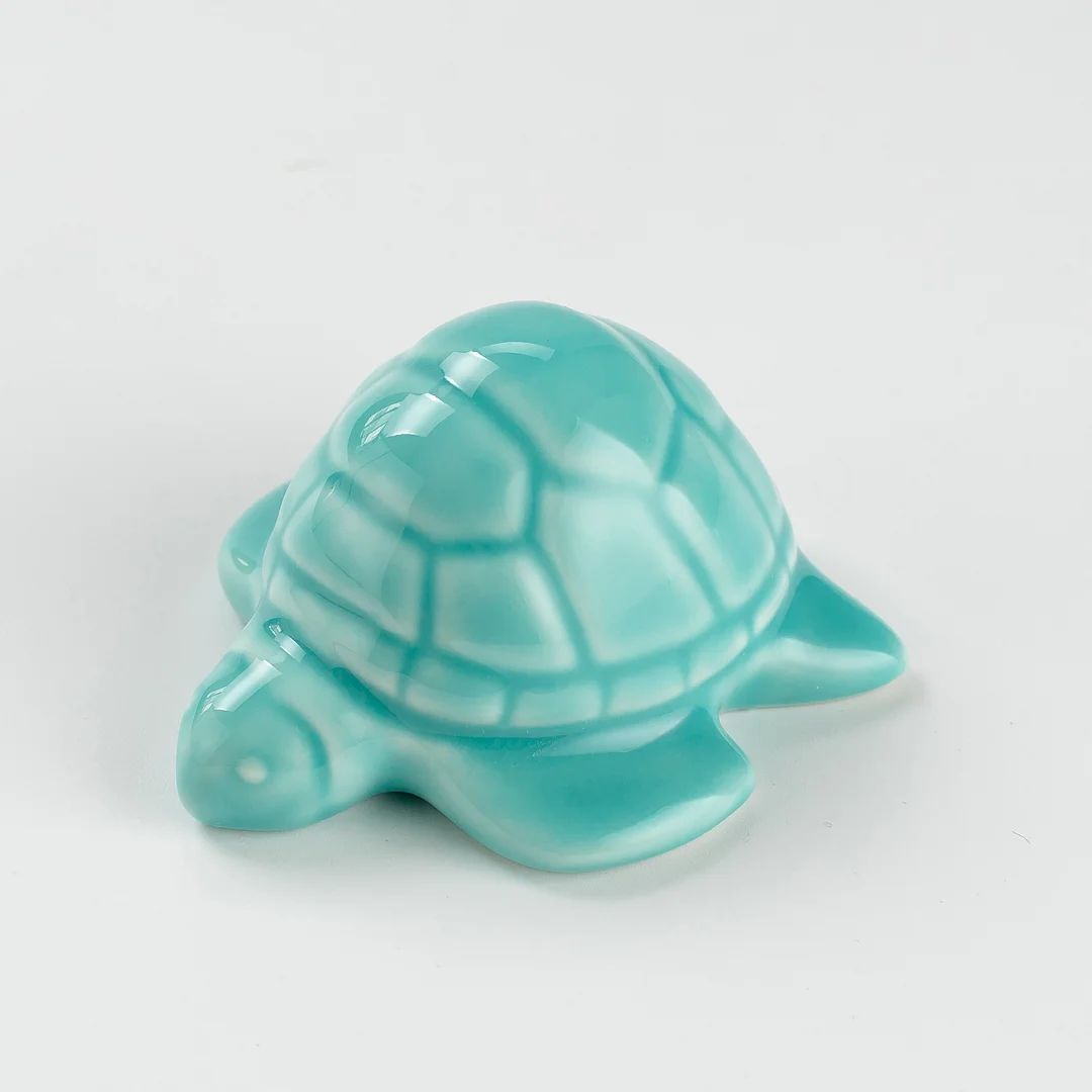  2 Sea Turtle Porcelain Toilet Bolt Covers
