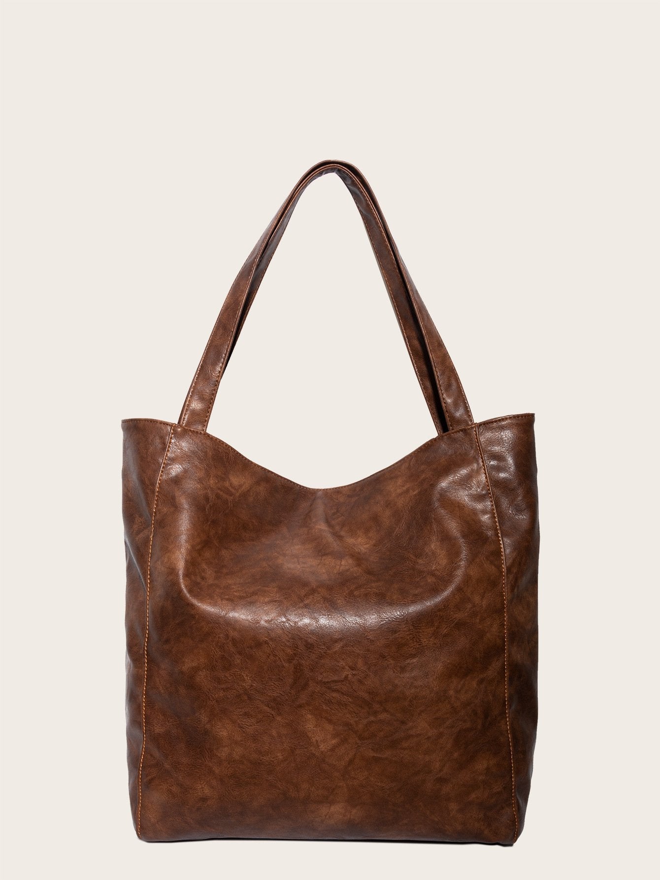 Vintage fashion rivet color matching shoulder tote bag