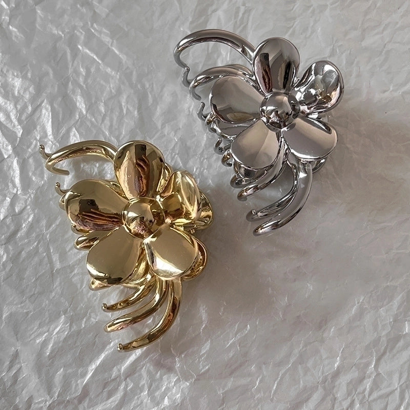 Classic Style Korean Style Flower Alloy Plating Hair Claws