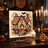 Halloween Bead Art DIY Pearl Painting Kit with Frame(Halloween House)