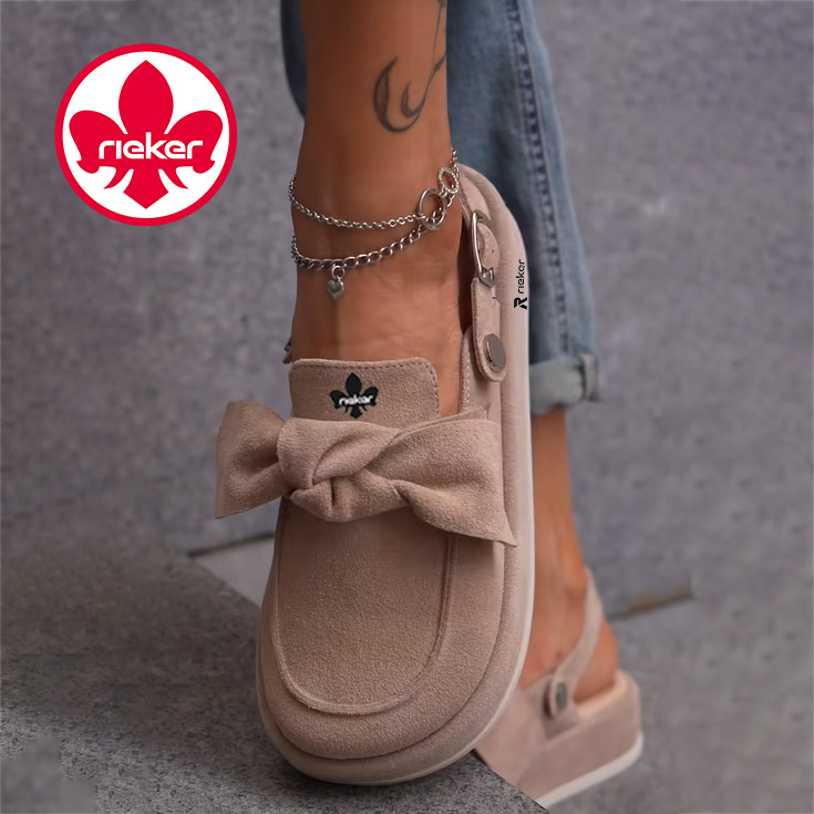 RIEKER® New Bow Suede Sandals