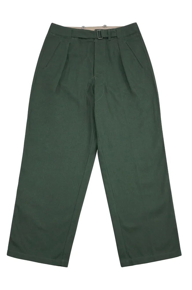  Luftwaffe German Summer HBT Reed Green Drill Trousers German-Uniform