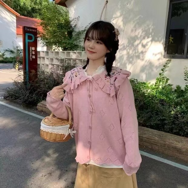 Chicfifth Sweater Women Winter Long Sleeve High Quality Autumn Vintage Top Knitted Cardigan