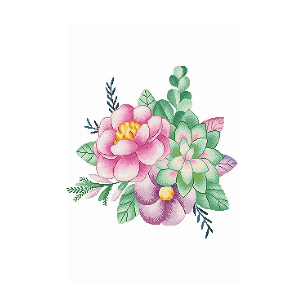 

Flowers - 11CT Stamped Cross Stitch - 75*50CM, 501 Original