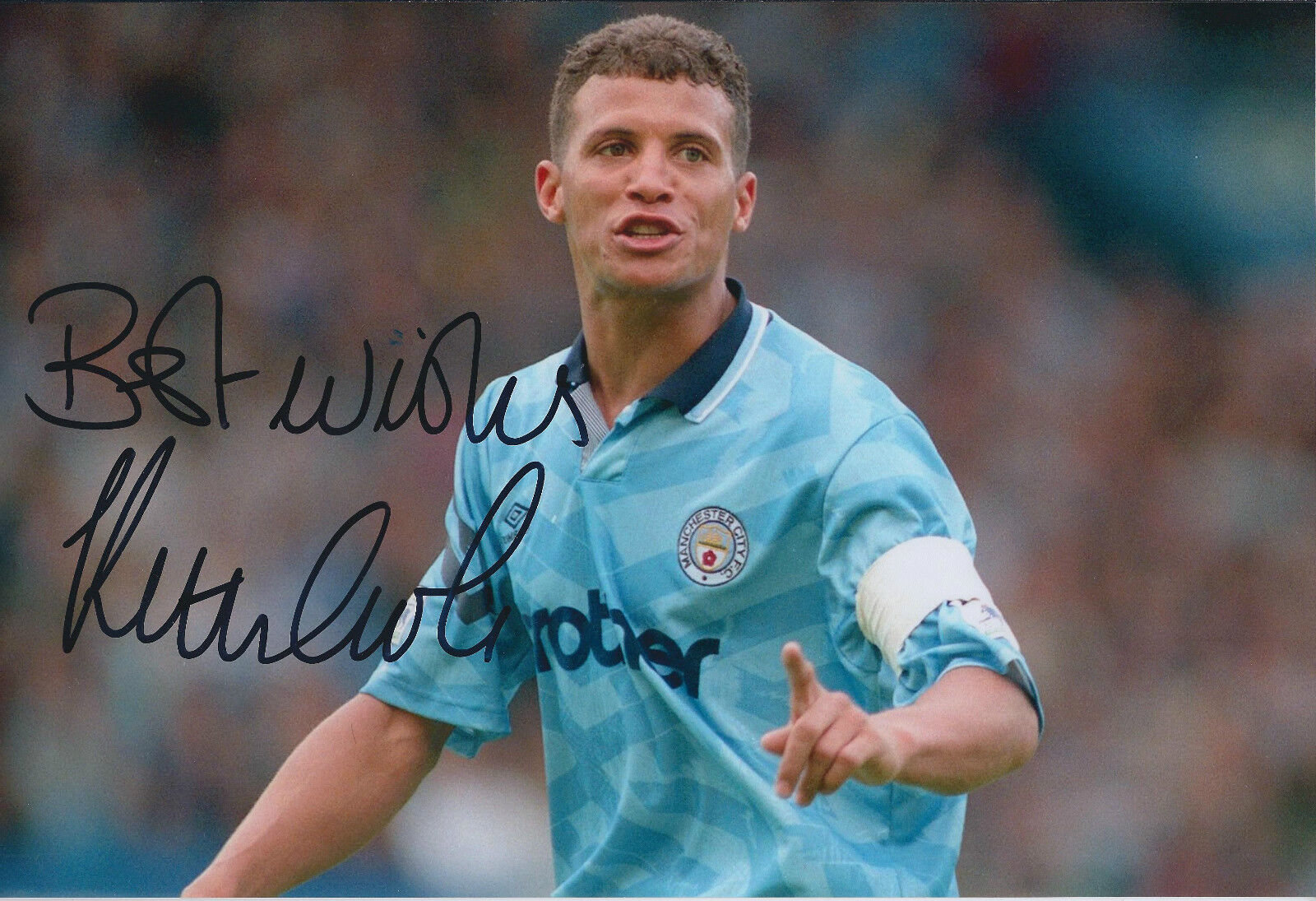 Keith CURLE Signed Autograph 12x8 Photo Poster painting AFTAL COA Manchester City CAPTAIN