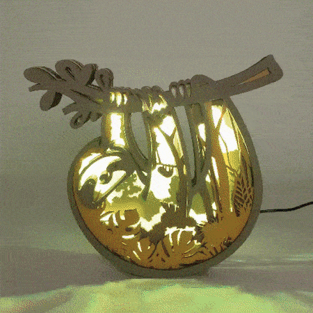 Purexcellent&trade; New creative home desktop wood carving sloth crafts ornaments