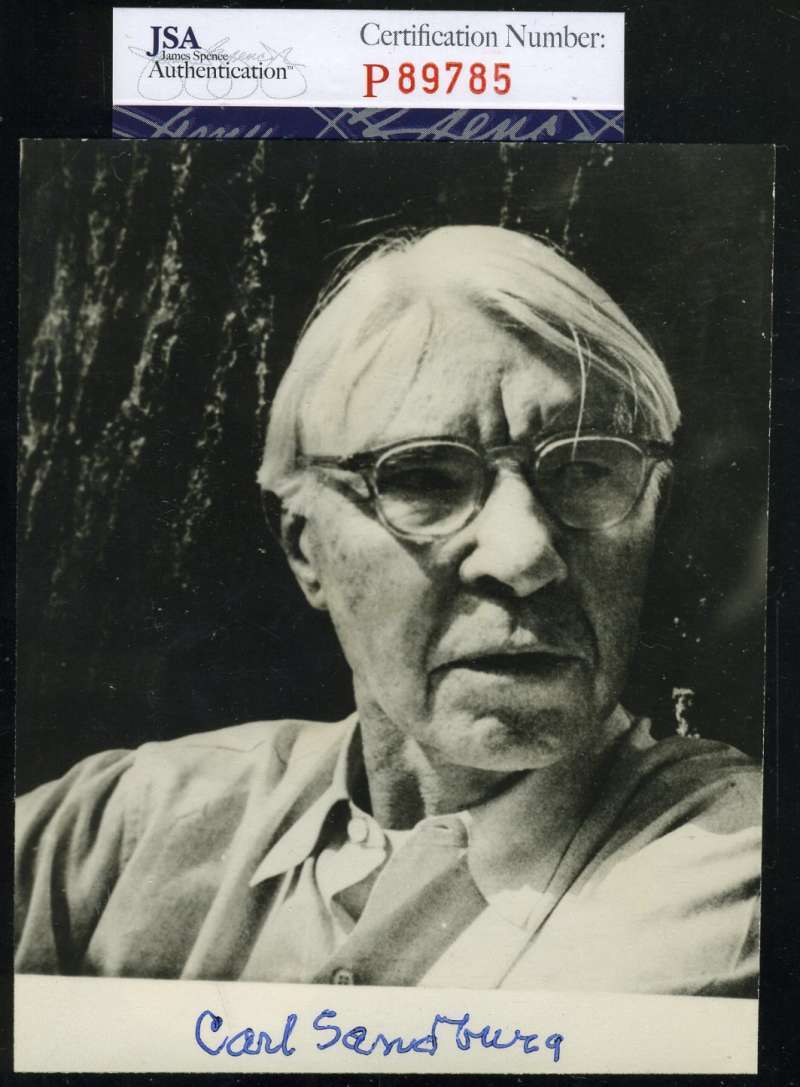 Carl Sandburg Signed Jsa Certified 8x10 Photo Poster painting Authenticated Autograph