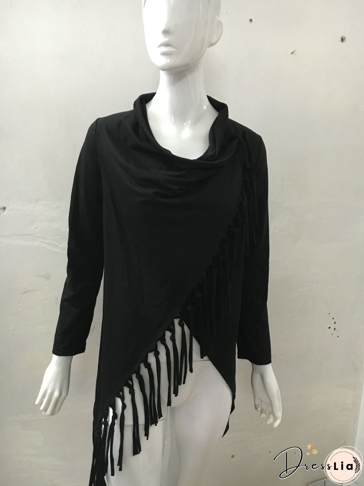 Classic Tassel Slash Sweater Top