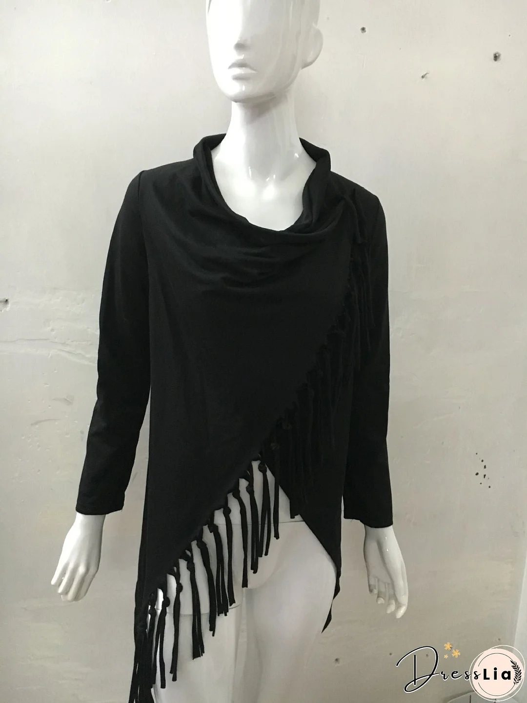 Classic Tassel Slash Sweater Top