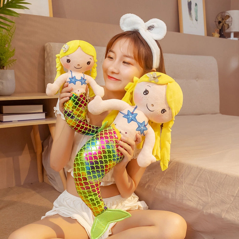 Cartoon Mermaid Doll Princess Cute Doll Sleeping Pillow Children’s Gift