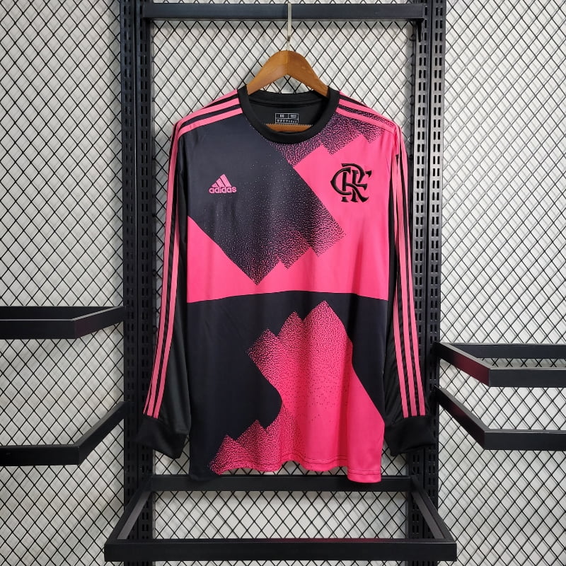 23-24 Goalkeeper Flamengo Pink Long Sleeve Soccer Jersey