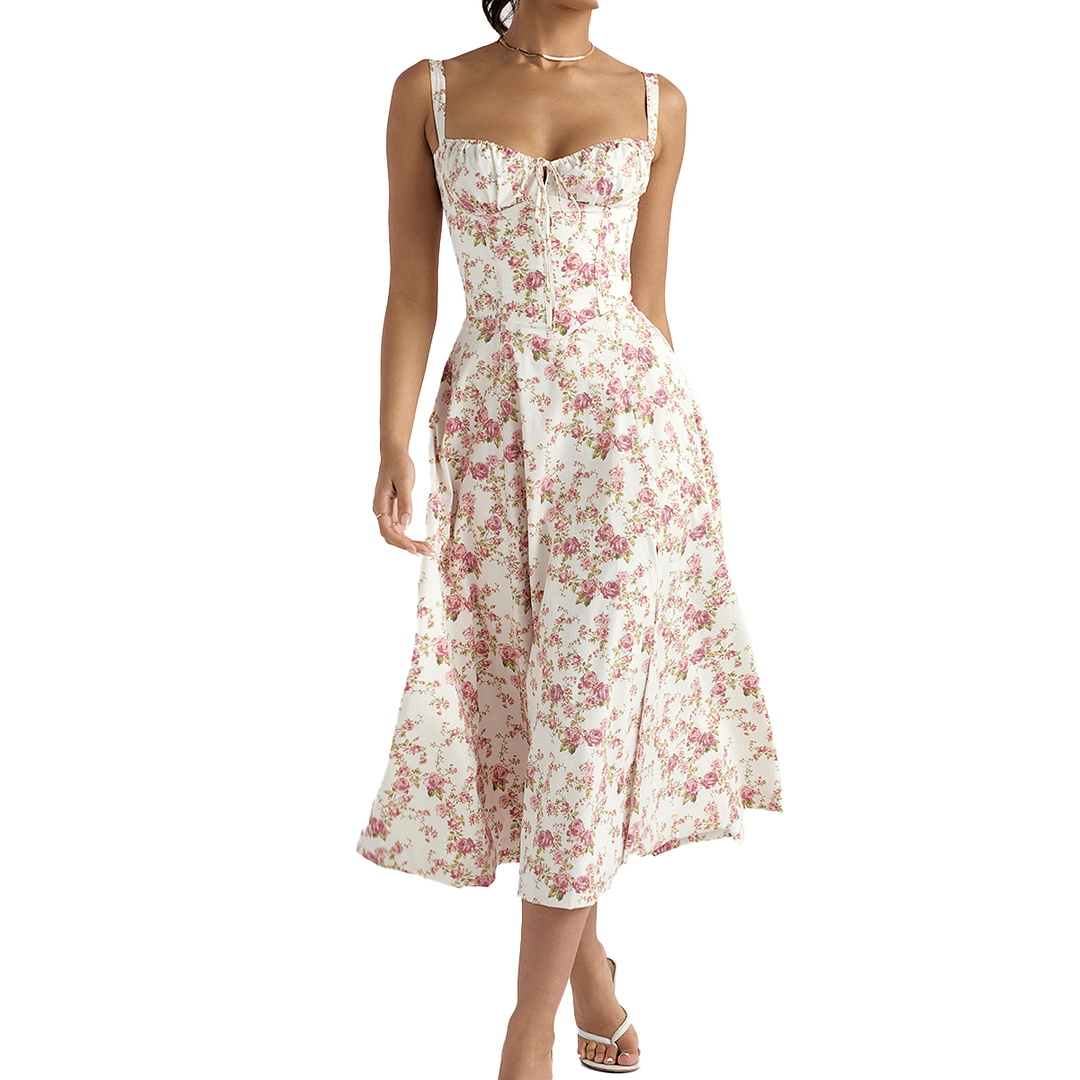 Fiora - Midi Bustier Corset Sun Dress
