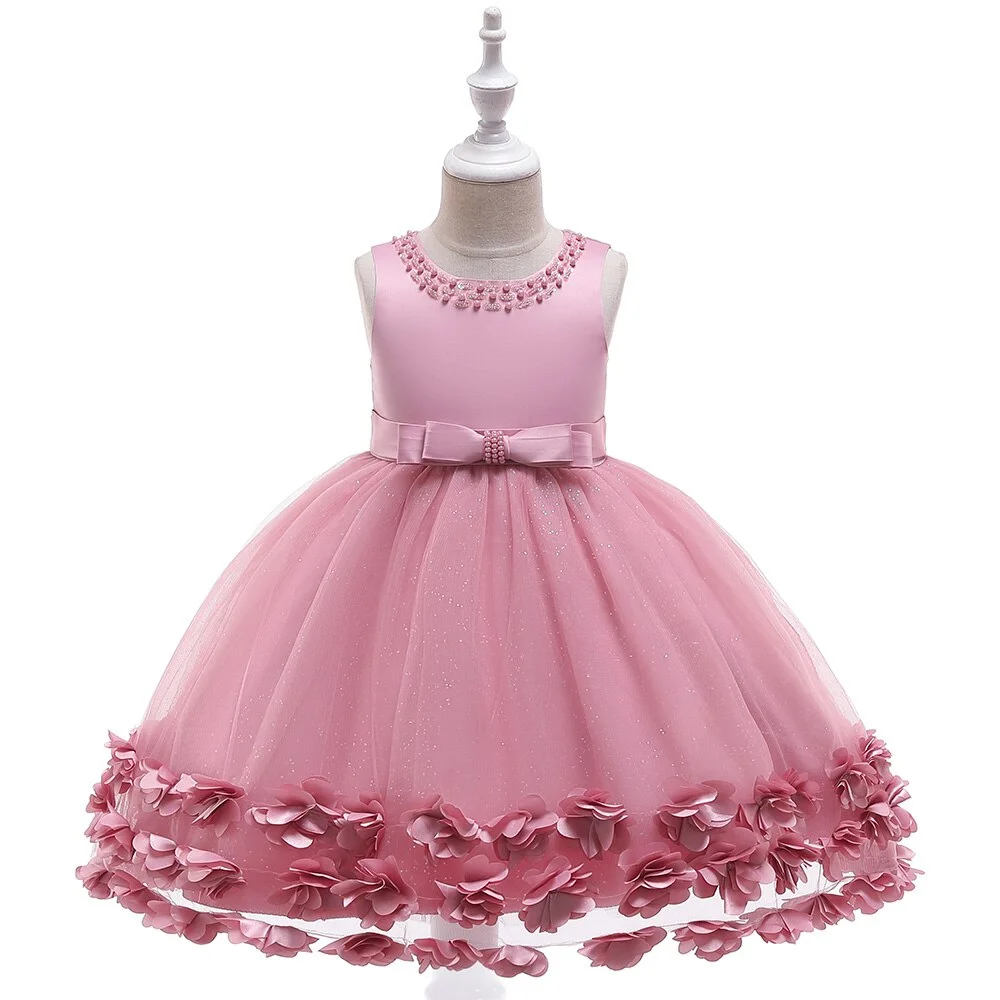 Summer Flower Kids Dresses for Girls Lace Tutu Ball Gown Wedding Prom Princess Dress Girl Party Birthday Children Girl Clothes