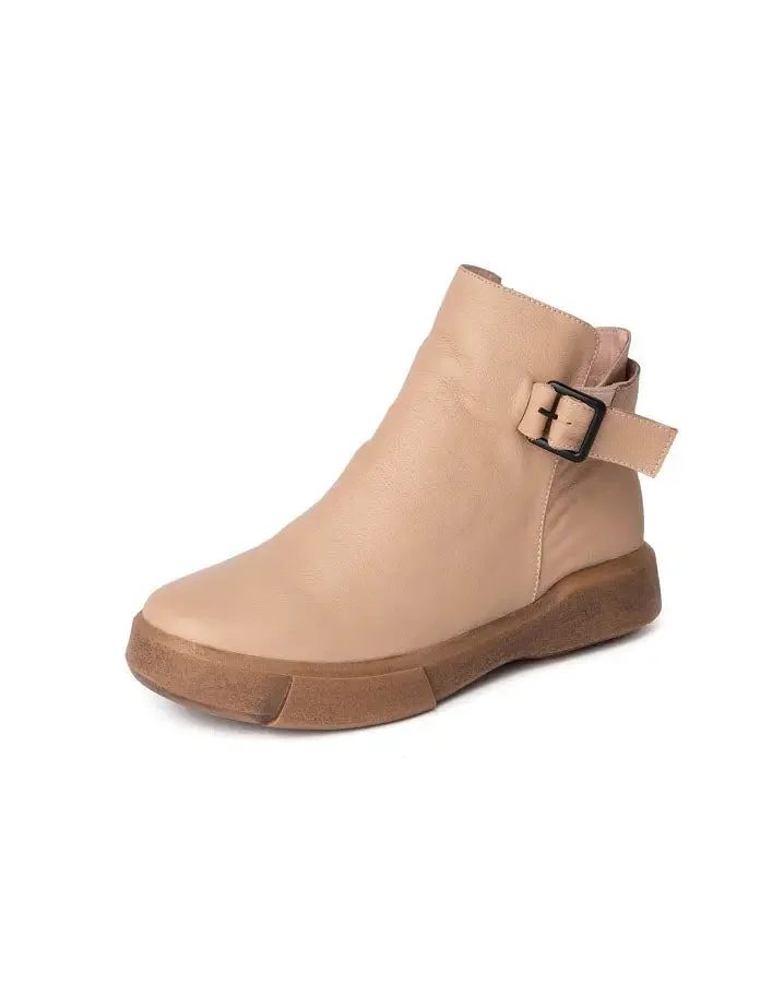 Leather Ankle Boots for Women