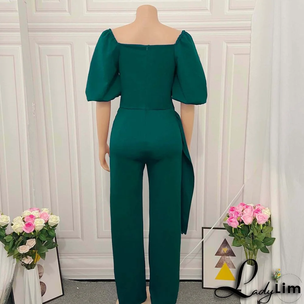 Women's Summer High Waist Chic Plus Size Jumpsuit