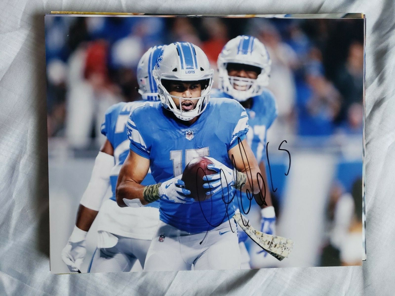 GOLDEN TATE DETROIT LIONS SIGNED AUTOGRAPHED 8X10 Photo Poster painting COA FOOTBALL NY GIANTS 4