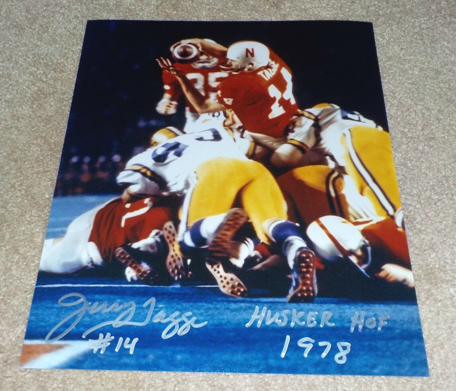 Nebraska Jerry Tagge Signed Autographed 8x10 Photo Poster painting Husker HOF 1978