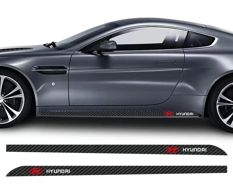 Car side skirt carbon fiber sticker