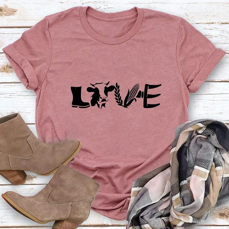 Cow Lover Round Neck T-shirt