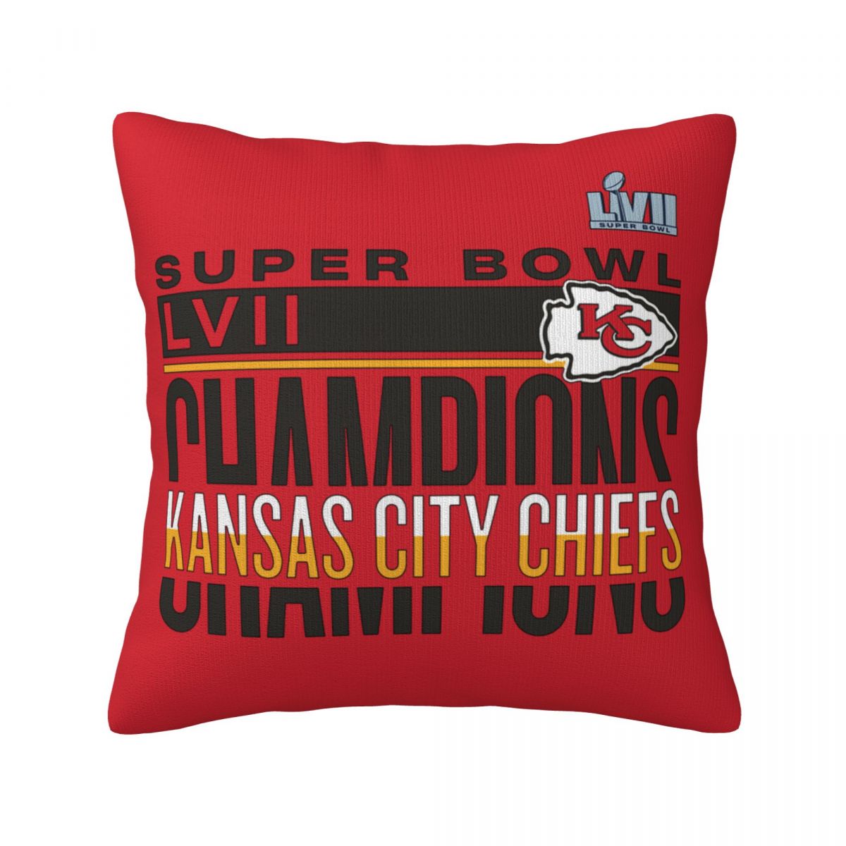 Kansas City Chiefs Super Bowl LVII Champions Short Plush Cushion for Home Decor