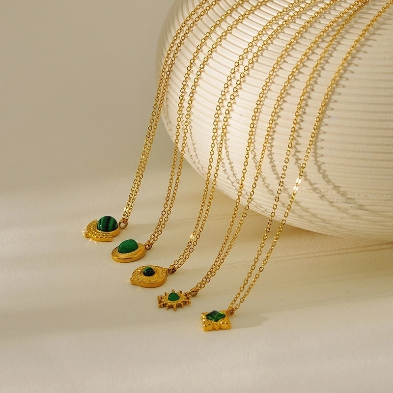 Elegant Luxurious Shiny Geometric Tree 304 Stainless Steel Necklace