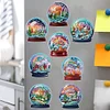 8 Stück Regenbogen Kristallkugel - 5D DIY Craft Sticker Magnet