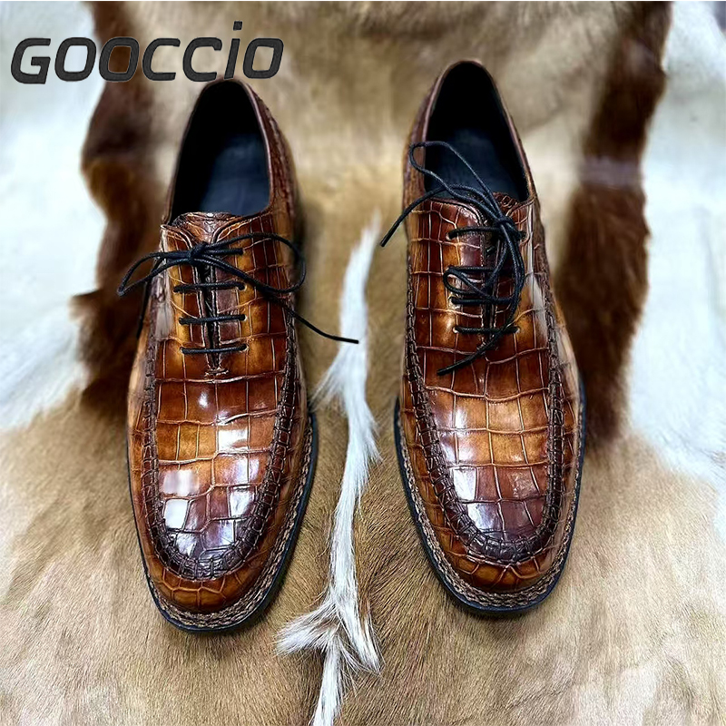 MY201 Crocodile Leather Dress Shoes/Oxford Shoes For Men GOOCCIO   