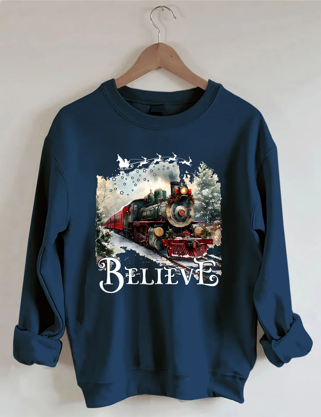 Believe Train Christmas Sweatshirt