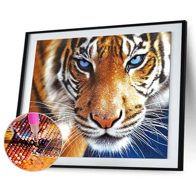 Tiger  Special Shape Diamond Painting 35*30cm